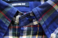 画像6: 00s ポロ ラルフローレン CUSTOM FIT マドラスチェック ボタンダウン コットン ライトネルシャツ L (6)