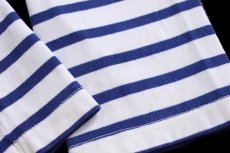 画像6: 90s POLO SPORT ポロ スポーツ ラルフローレン ボーダー ボートネック 七分袖 コットン カットソー 白×紺 M (6)