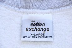 画像4: 90s USA製 The Cotton Exchange COAST GUARD リバースウィーブ スウェット 杢グレー XL (4)