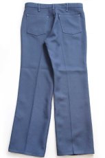 画像3: 80s USA製 Levi'sリーバイス 517 ポリエステルパンツ ブルーグレー W36 L30★スタプレ ブーツカット (3)