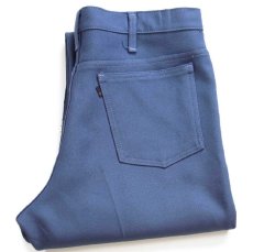 画像1: 80s USA製 Levi'sリーバイス 517 ポリエステルパンツ ブルーグレー W36 L30★スタプレ ブーツカット (1)
