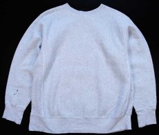 画像2: 90s USA製 The Cotton Exchange COAST GUARD リバースウィーブ スウェット 杢グレー XL (2)