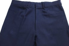 画像4: 80s LEVI'Sリーバイス ACTION SLACKS スラックス ポリエステルパンツ 濃紺 W37★スタプレ (4)