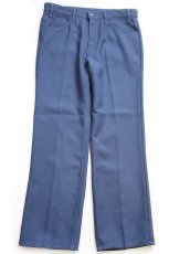 画像2: 80s USA製 Levi'sリーバイス 517 ポリエステルパンツ ブルーグレー W36 L30★スタプレ ブーツカット (2)