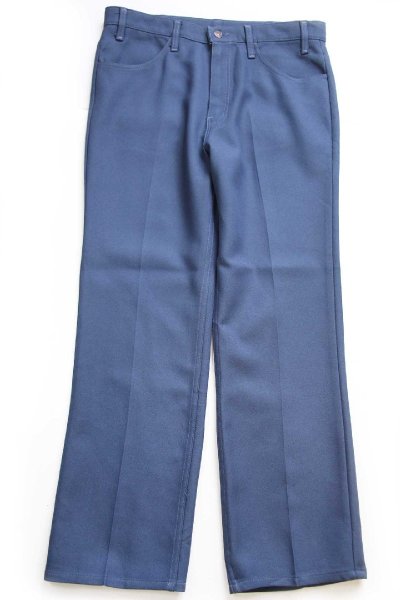 80s USA製 Levi'sリーバイス 517 ポリエステルパンツ ブルーグレー W36