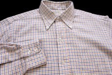 画像3: 70s L.L.Bean 筆記体タグ タッタソールチェック ボタンダウン シャツ M (3)
