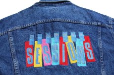 画像4: 80s USA製 Leeリー × NIELLA Custom DESIGN CINEMAX SESSIONS 刺繍 デニムジャケット 4ポケット L (4)