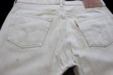 画像8: 90s USA製 Levi'sリーバイス 501 カラーデニムパンツ カーキ W38★A15 (8)