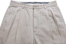 画像4: 90s メキシコ製 ポロ ラルフローレン HAMMOND PANT ツータック コットン チノパン ベージュ W34★358 (4)