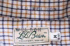 画像4: 70s L.L.Bean 筆記体タグ タッタソールチェック ボタンダウン シャツ M (4)