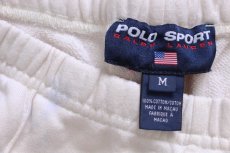 画像6: 90s POLO SPORT ポロ スポーツ ラルフローレン ワンポイント コットン スウェットパンツ アイボリー M (6)