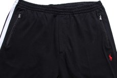画像4: ポロ ラルフローレン ワンポイント ライン コットン トラックパンツ 黒 XXL★ジャージ 特大 (4)