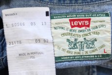 画像4: 90s ポルトガル製 Levi'sリーバイス デニム ウエスタンシャツ L★ユーロ (4)