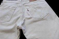 画像5: 90s USA製 Levi'sリーバイス 501 カラーデニムパンツ ベージュ W34 L36★A6 (5)