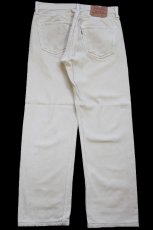 画像3: 90s USA製 Levi'sリーバイス 501 ダメージ カラーデニムパンツ カーキ W32★A5 (3)