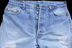 画像4: 80s USA製 Levi'sリーバイス 501 ダメージ デニムパンツ W36 (4)
