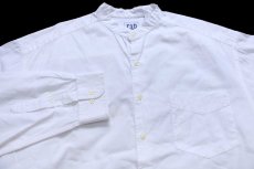 画像3: 90s カナダ製 GAPギャップ 無地 バンドカラー コットンシャツ 白 XL (3)