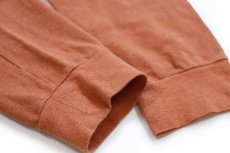画像6: 90s LACOSTEラコステ ワンポイント コットン 鹿の子 長袖ポロシャツ 薄レンガ 5 (6)
