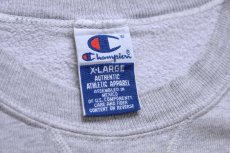 画像5: 90s メキシコ製 Championチャンピオン NCAA ILLINOIS WESLEYAN 前V スウェット 杢グレー XL (5)