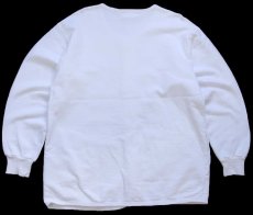画像2: カナダ製 COTTON WAGON ノーカラー 針抜きリブ コットン スウェット カーディガン 白★ブランク (2)