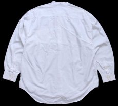 画像2: 90s カナダ製 GAPギャップ 無地 バンドカラー コットンシャツ 白 XL (2)