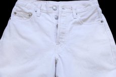 画像4: 00s Levi'sリーバイス 501 ホワイト デニムパンツ W28 L30★SDP4456 (4)