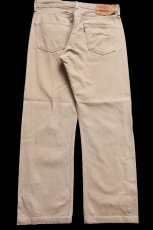 画像3: 00s トルコ製 Levi'sリーバイス 501 カラーデニムパンツ カーキ W33★SDP4425 ユーロ (3)