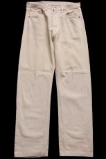 画像2: 90s トルコ製 Levi'sリーバイス 501 カラーデニムパンツ カーキ W32★SDP4427 ユーロ (2)