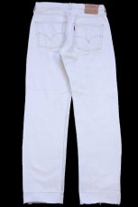 画像3: 90s スペイン製 Levi'sリーバイス 501 ホワイト デニムパンツ カスタム W30★SDP4434 ユーロ (3)