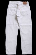 画像3: 90s スペイン製 Levi'sリーバイス 501 カラーデニムパンツ カスタム 生成り W32★SDP4421 ユーロ (3)