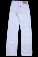 画像3: 90s スペイン製 Levi'sリーバイス 501 ホワイト デニムパンツ W26 L32★SDP4432 ユーロ (3)