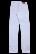 画像3: Levi'sリーバイス 501 S SKINNY ストレッチ ホワイト デニムパンツ W25 L32★SDP4460 (3)