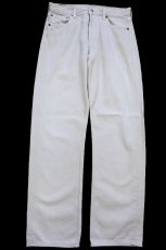 画像2: 00s スペイン製 Levi'sリーバイス 501 カラーデニムパンツ ベージュ W30★SDP4457 ユーロ (2)