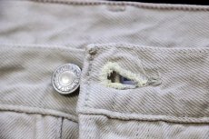 画像7: 00s スペイン製 Levi'sリーバイス 501 カラーデニムパンツ ベージュ W30★SDP4457 ユーロ (7)