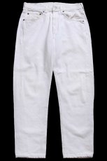 画像2: 90s スペイン製 Levi'sリーバイス 501 カラーデニムパンツ カスタム 生成り W32★SDP4421 ユーロ (2)