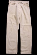 画像2: 90s トルコ製 Levi'sリーバイス 501 カラーデニムパンツ カスタム カーキ W31★SDP4451 ユーロ (2)
