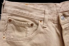 画像5: 00s トルコ製 Levi'sリーバイス 501 カラーデニムパンツ カーキ W33★SDP4425 ユーロ (5)