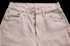 画像4: 90s トルコ製 Levi'sリーバイス 501 カットオフ カラーデニムパンツ カーキ W28★SDP4452 ユーロ (4)