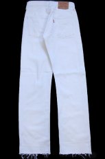 画像3: 90s スペイン製 Levi'sリーバイス 501 カットオフ ホワイト デニムパンツ W28★SDP4458 ユーロ (3)