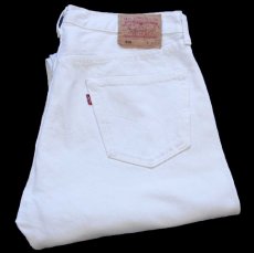 画像1: 00s スペイン製 Levi'sリーバイス 501 ホワイト デニムパンツ W36★SDP4446 ユーロ (1)