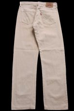 画像3: 90s トルコ製 Levi'sリーバイス 501 カラーデニムパンツ カーキ W32★SDP4427 ユーロ (3)