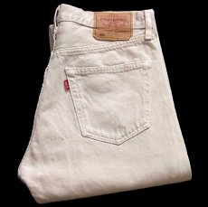 画像1: 90s トルコ製 Levi'sリーバイス 501 カラーデニムパンツ カーキ W32★SDP4449 ユーロ (1)