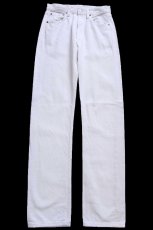画像2: 90s ポーランド製 Levi'sリーバイス 501 ホワイト デニムパンツ W28 L34★SDP4422 ユーロ (2)
