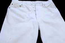画像4: 00s スペイン製 Levi'sリーバイス 501 ホワイト デニムパンツ W36★SDP4446 ユーロ (4)