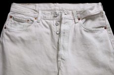 画像4: 90s スペイン製 Levi'sリーバイス 501 カラーデニムパンツ ベージュ W33★SDP4431 ユーロ (4)