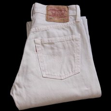 画像1: 90s トルコ製 Levi'sリーバイス 501 カットオフ カラーデニムパンツ カーキ W28★SDP4452 ユーロ (1)