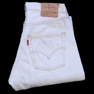 90s フランス製 Levi'sリーバイス 901 ホワイト デニムパンツ W31☆501