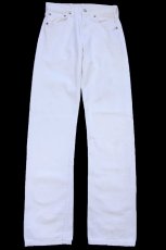 画像2: 90s スペイン製 Levi'sリーバイス 501 ホワイト デニムパンツ W26 L32★SDP4432 ユーロ (2)