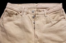 画像4: 00s トルコ製 Levi'sリーバイス 501 カラーデニムパンツ カーキ W33★SDP4425 ユーロ (4)