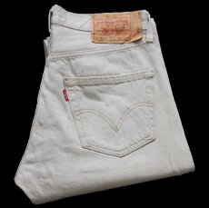 画像1: 00s トルコ製 Levi'sリーバイス 501 カラーデニムパンツ ベージュ W31★SDP4428 ユーロ (1)